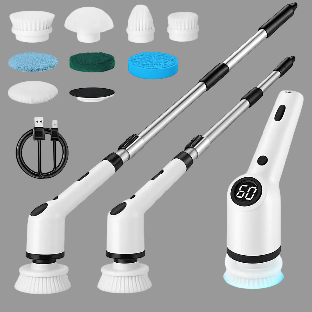 9 in 1 Electric Cleaning Brush LCD Digital Display Multi-Purpose